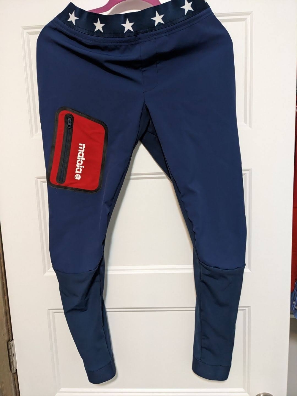 Maloja Men's Navy Blue Joggers with Red Pocket